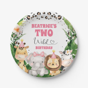 Plato De Papel Wreath Cheetah Print Safari Birthday Party