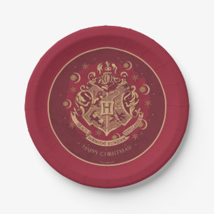 Plato De Papel Wreath de vacaciones Escudo Red HOGWARTS™