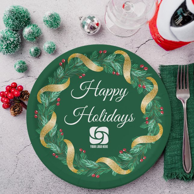 Plato De Papel Wreath, logotipo de negocios de personalizado Navi (Subido por el creador)