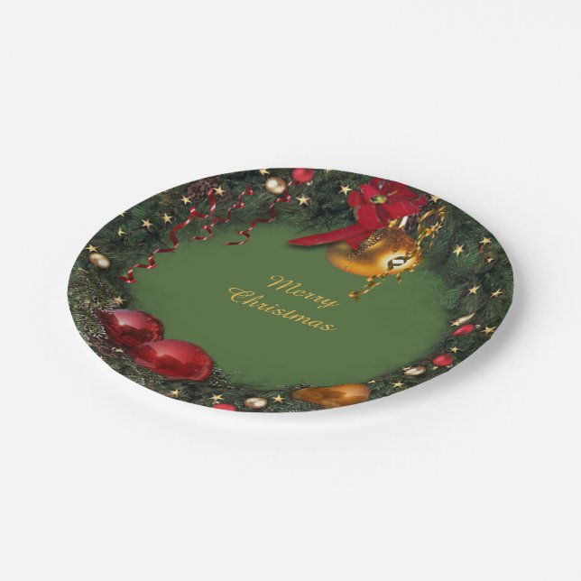 Plato De Papel Wreath navidades (Angular)