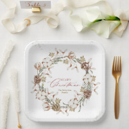 Plato De Papel Wreath, Navidades minimalistas