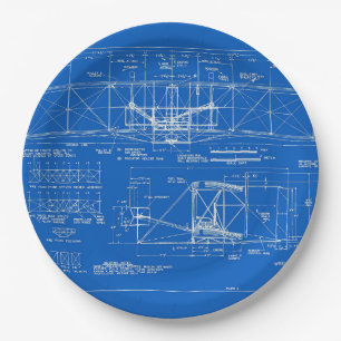 Plato De Papel Wright Bros. Modelo 1903 del "aviador"