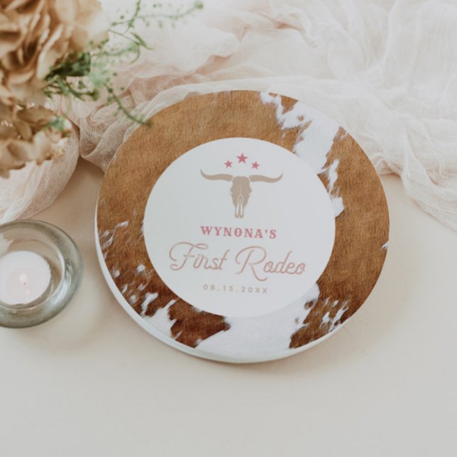 Plato De Papel WYNONA Cowgirl Rosa Primera fiesta de cumpleaños d (Subido por el creador)