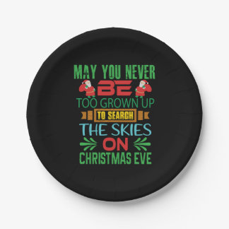 Plato De Papel Xmas Regalo Los Cielos En La Víspera De Navidades