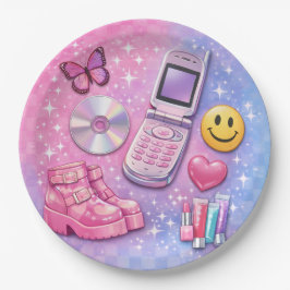 Plato De Papel Y2K 2000's Party Plate