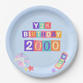 Plato De Papel Y2K 2000's Trendy Birthday Party Napkin