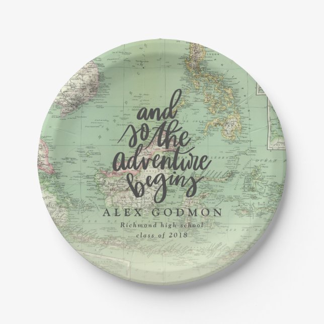 PLATO DE PAPEL Y ASÍ COMIENZA EL AVENTURO (Anverso)