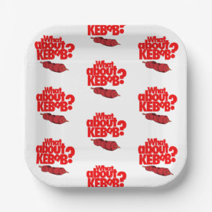 Plato De Papel ¿Y Kebab? Carne con alcantarilla