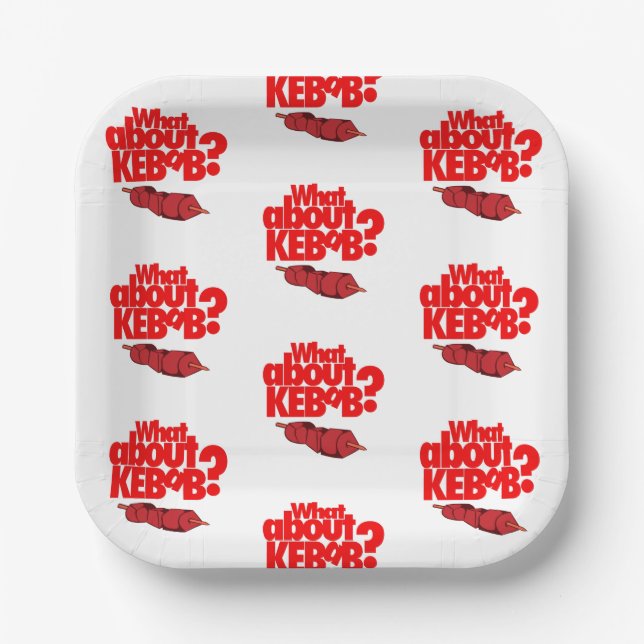 Plato De Papel ¿Y Kebab? Carne con alcantarilla (Anverso)