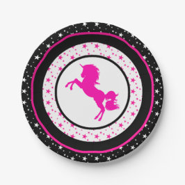 Plato De Papel ¡Y unicornios rosados, también!