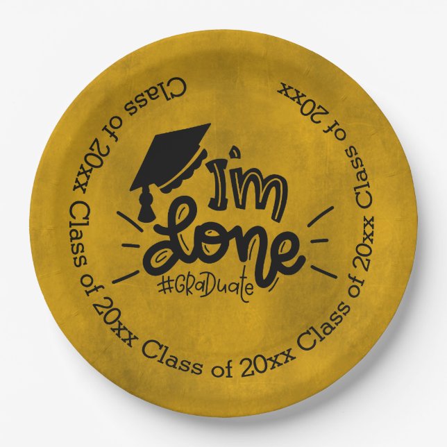 Plato De Papel Ya terminé - Amarillo (Anverso)