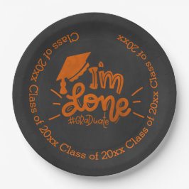 Plato De Papel Ya terminé, Naranja