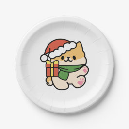 Plato De Papel Yappy Howlidays - Personalizado de perros Navidade