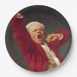 Plato De Papel Yawning Man (autorretrato) (de Joseph Ducreux)