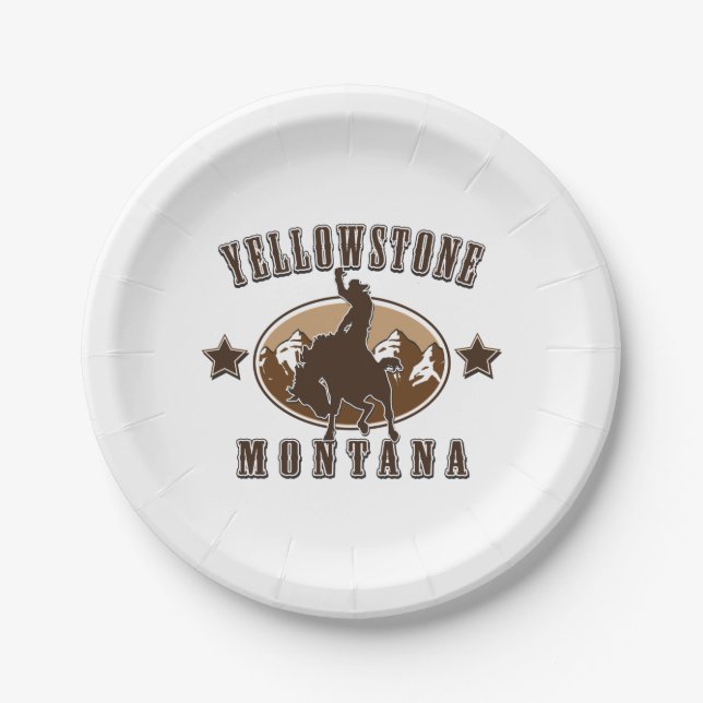 Plato De Papel Yellowstone Montana (Anverso)