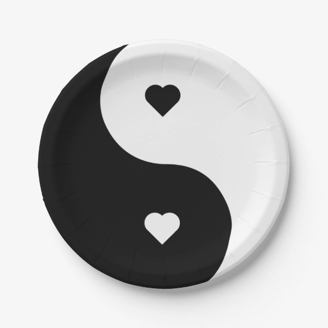 PLATO DE PAPEL YIN Y YANG (Anverso)