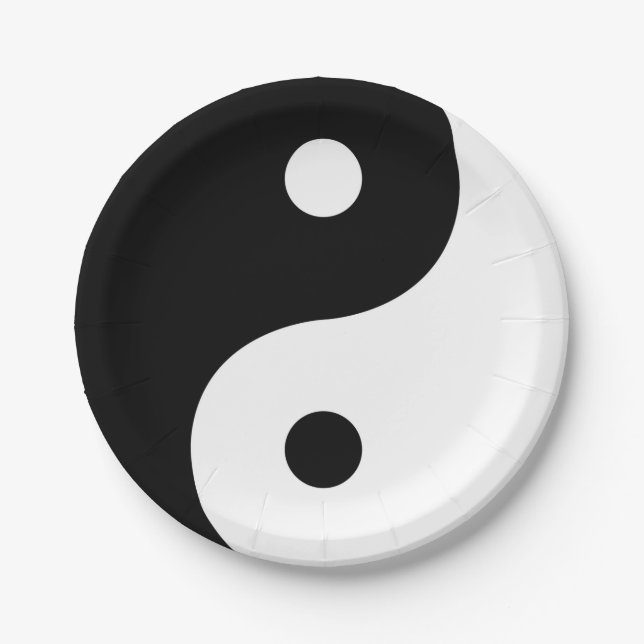 Plato De Papel Yin y Yang Sides (Anverso)