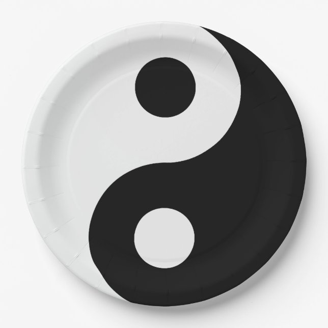 Plato De Papel Yin Yang (Anverso)