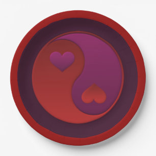 Plato De Papel Yin Yang Valentines