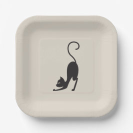 Plato De Papel Yoga cat