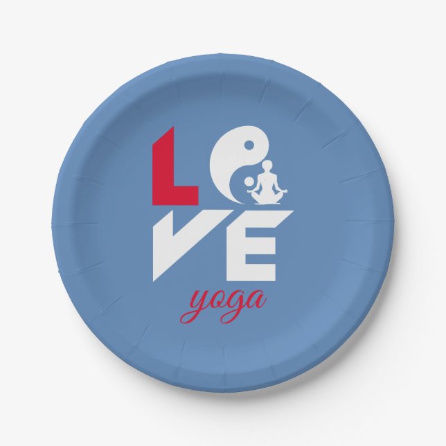 Plato De Papel Yoga de amor (Anverso)