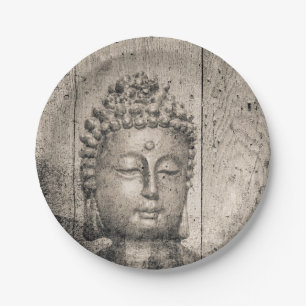Plato De Papel Yoga de Buda del vintage