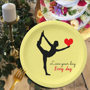 Plato De Papel Yoga Heart & Love your day, Every day / Yogini Pap