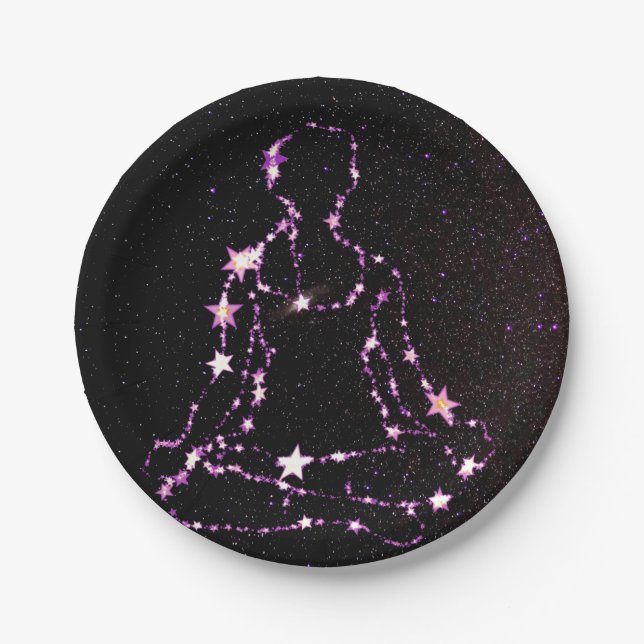Plato De Papel yoga negro (Anverso)