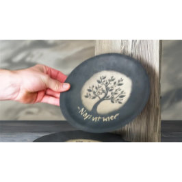 Plato De Papel Yoga Studio Meditation Instructor Black Gold Tree