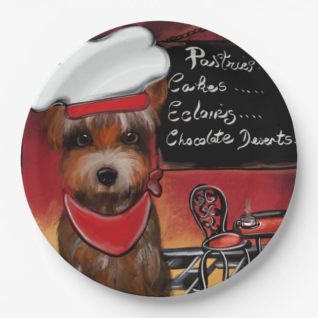 PLATO DE PAPEL YORKIE (Anverso)