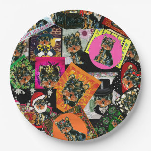 PLATO DE PAPEL YORKIE POO