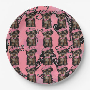 PLATO DE PAPEL YORKIE POO