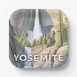 Plato De Papel Yosemite National Park | Watercolor Travel