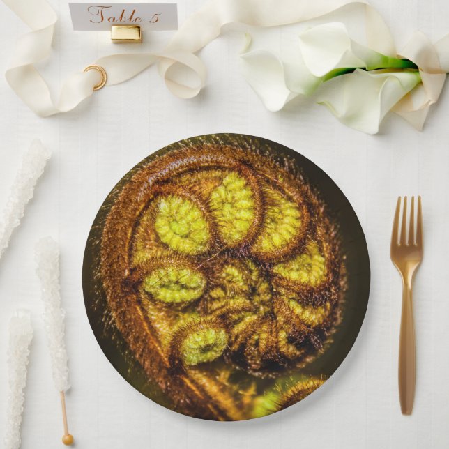 Plato De Papel Young Fern Leaves (Boda)