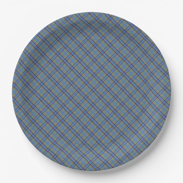 Plato De Papel Yukon Territory Tartan  Paper Plates (Anverso)