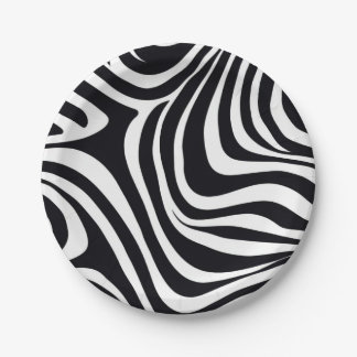 Plato De Papel Zany Zebra Zest