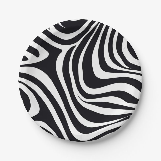 Plato De Papel Zany Zebra Zest (Anverso)