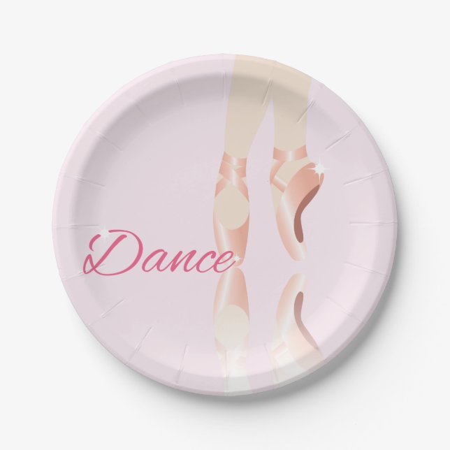 Plato De Papel Zapatillas de ballet de baile (Anverso)