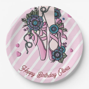 Plato De Papel Zapatos de ballet personalizados