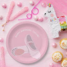 Zapatos de ballet rosado en Fiesta personalizado r