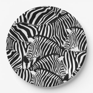 Plato De Papel Zebra