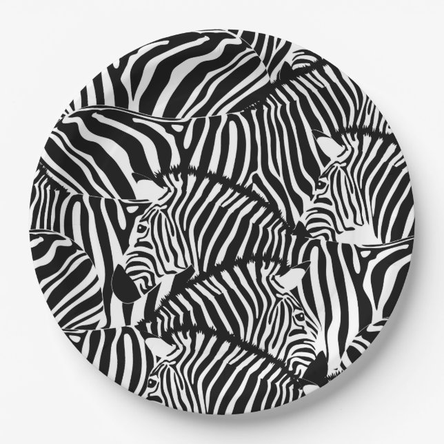 Plato De Papel Zebra (Anverso)