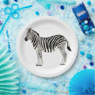 Plato De Papel Zebra