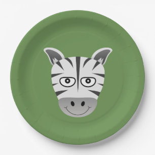 Plato De Papel Zebra