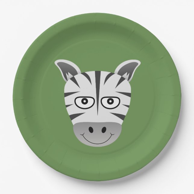 Plato De Papel Zebra (Anverso)