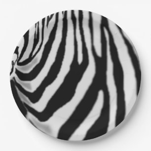 Plato De Papel Zebras