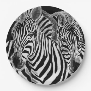 Plato De Papel Zebras