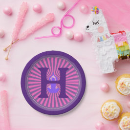 Plato De Papel Zen de yoga en papel - Añadir inicial personalizad