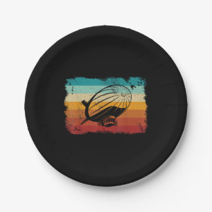 Plato De Papel Zeppelin Remtro Vintage Dirigible Airship Zepplin