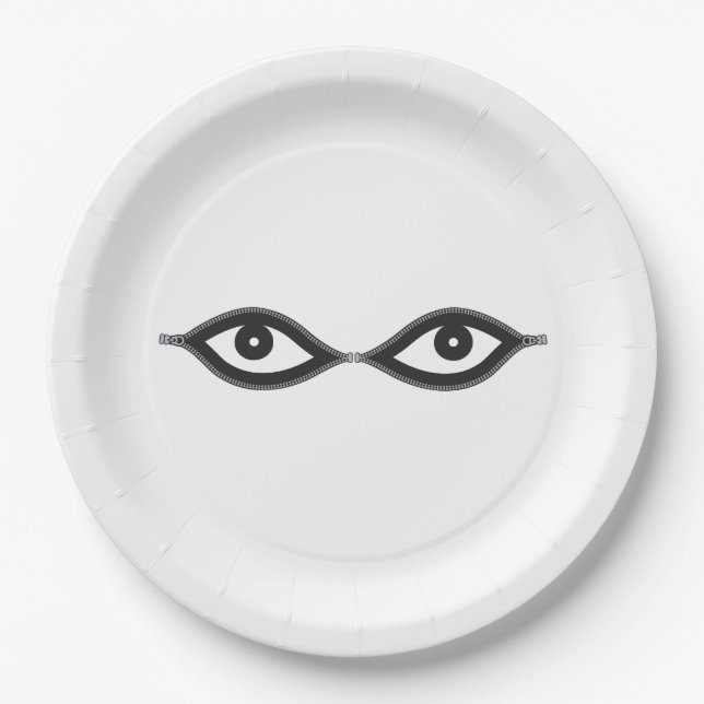 Plato De Papel Zipper Eyes (Anverso)